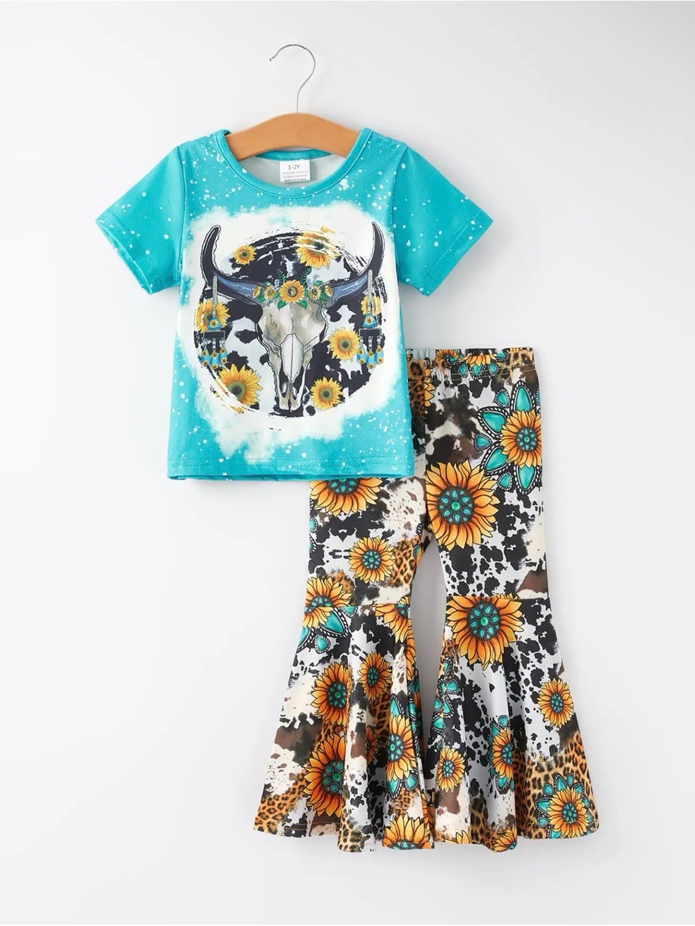 Rylee Faith Western Girls Outfit Set Bell Bottoms
